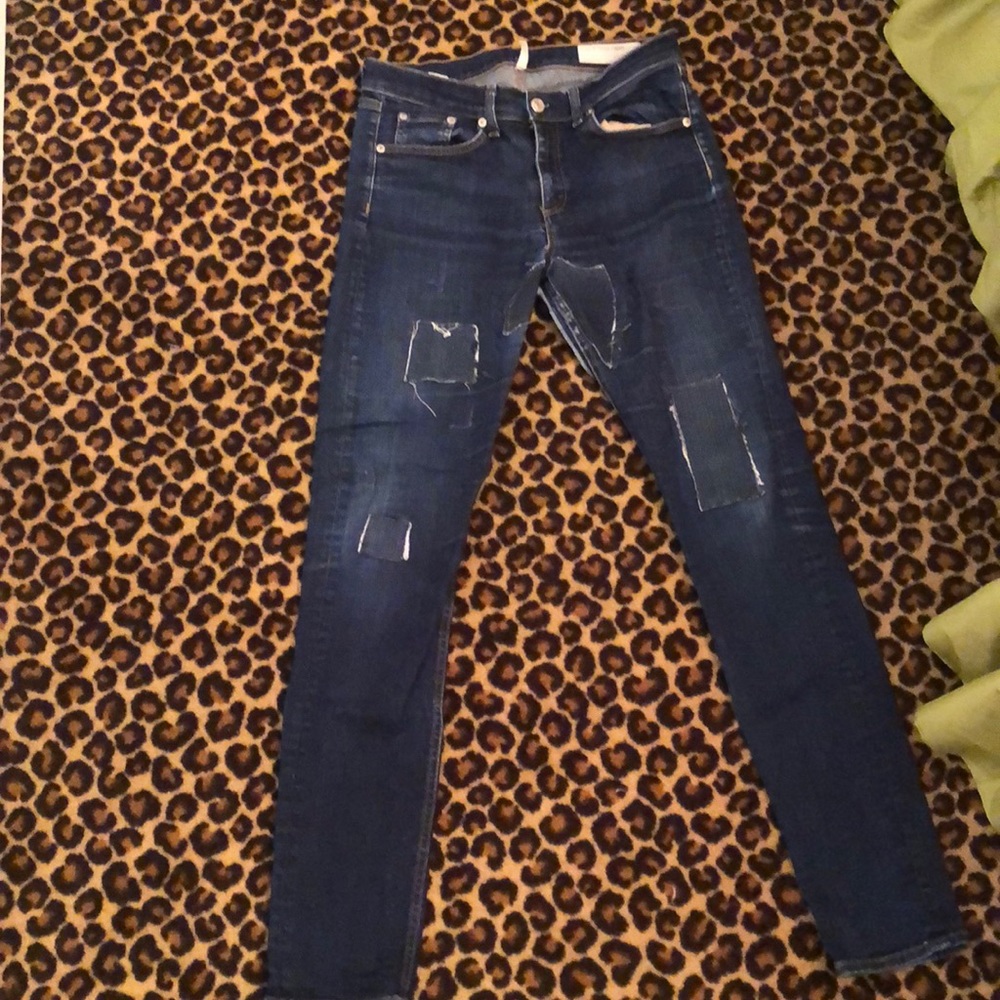 Rag and bone patchy jeans